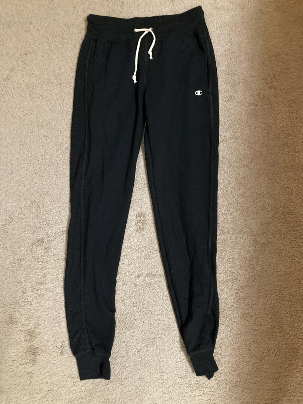 Champion Black Track Joggers with Small Logo Never Worn
